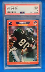 1989 PRO SET # 314 Cris Carter RC PSA 9 MINT # 94609818 PHILADELPHIA EAGLES !!! - Picture 1 of 2