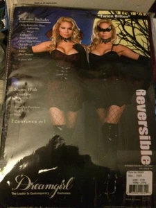 Dreamgirl Sexy Reversible Twice Bitten Vampire Halloween Costume small - Picture 1 of 4