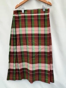 Girls School Uniform Check Pleat Skirt Polyester Blend - Picture 1 of 3
