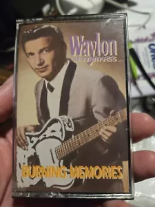 Waylon Jennings Burning Memories (Cassette) 10 Songs 1992 - Picture 1 of 4