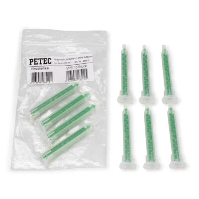 10x PETEC 98512 Mischrohre für PlastBond 24ml + 50ml Spritze Doppelspritze - Bild 1 von 2