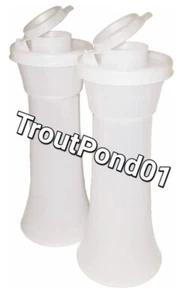 TUPPERWARE Salz- und Pfefferstreuer große Sanduhr 6 Zoll Vintage neu transparent - Bild 1 von 2