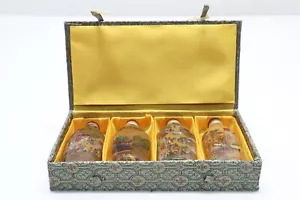 4 Stück chinesische bemalte Glas Schnupftabakflasche #154 - Bild 1 von 6
