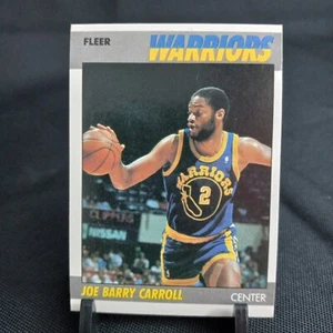 Carta basket Joe Barry Carroll 1987 Fleer NBA #16 Golden State Warriors 1A91 - Foto 1 di 3