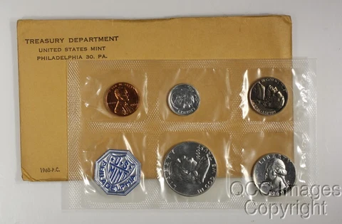 1960 US Proof Set / Original Packaging / Nice Envelope, No Stickers or Writing Cover