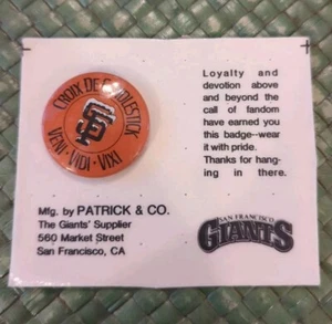 San Francisco Giants Croix De Candlestick Pin Sealed - Picture 1 of 3