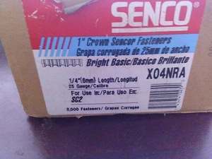 Senco 1 Zoll Krone 1/4 Zoll Länge Sencor Befestigungen X04NRA (8.000) - Bild 1 von 1