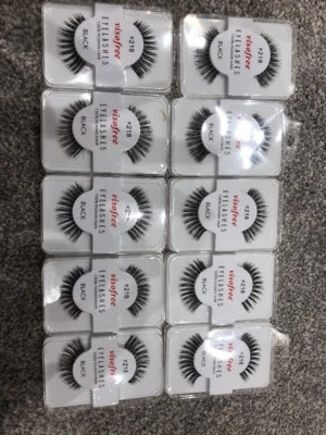 10x  #218Visofree Red Cherry Like eyelashes 100% human hair fashion makeup - Image 1 of 2