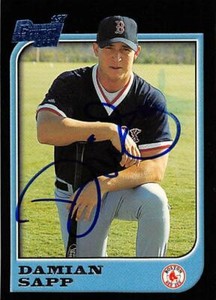 Damian Sapp autographed baseball card (Boston Red Sox) 1997 Bowman 1st Card #195