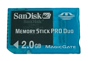 Sandisk 2GB Sony PSP Memory Stick Pro Duo Memory Card Camera Memory Genuine - Picture 1 of 2