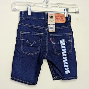 Levi's 511 Slim Denim Boys Shorts Size 4 Regular 3-4 Years Raw New NWT - Picture 1 of 6