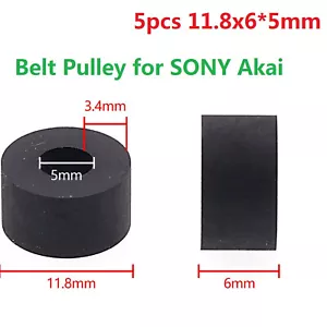 Puleggia cinghia registratore a rulli movimento radio audio 5 pezzi 11,8x6x5 mm per Sony Akai - Foto 1 di 11