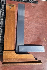 L.S Starrett No. 20 Master Precision 18" Square In Wooden Case - Picture 1 of 15
