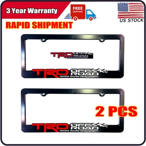 TRD-OFFROAD-License-Frames-Toyota-Plate-Tacoma-Tundra-4Runner-RAV4-Highlander - Bild 1 von 5