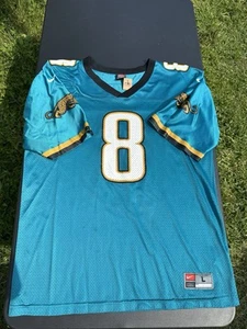 NIKE RARE NFL Jacksonville Jaguars JAGS Jersey #8 MARK Brunell Size L BOYS 14-16 - Picture 1 of 3