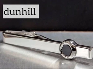 dunhill Tie clip bar pin Hexagonal Black Onyx Silver 925 L6cm with Case unused - Picture 1 of 8