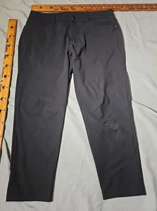 Lululemon Pant Men 33 Black ABC Slim Chino Stretch Warpstreme Business lm5aqqs - Picture 1 of 13