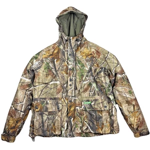 Vintage Remington Realtree Hardwoods Camo Hunting Jacket Heavyweight Hooded XL - Picture 1 of 12