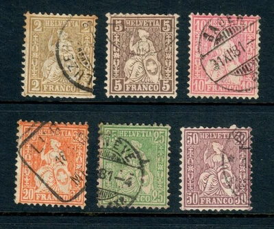 Schweiz 1881 Faserpapier gestempelt - Bild 1 von 2