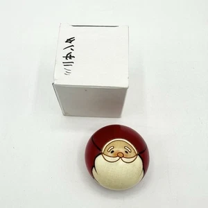 NIB Kokeshi Santa Doll Mini Round Made In Japan Christmas - Picture 1 of 10