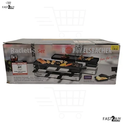 Rommelsbacher Raclette Set RC 1600 Edelstahl Antihaft Grillplatte - Bild 1 von 4