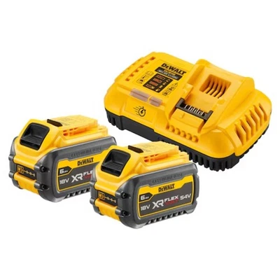 Pack of 2 Battery Powered XR Flexvolt 18V/54V 6Ah/2 LI-ION+ Fast Charger - Image 1 of 3