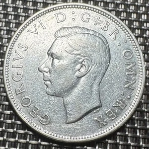 PIECE DE HALF CROWN 1944 ROYAUME-UNI EN ARGENT (1311) - Picture 1 of 2