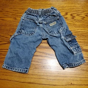 Wrangler Carpenter Cargo Jeans Toddler 12 Month Pants Denim Vintage 90s Y2K - Picture 1 of 12