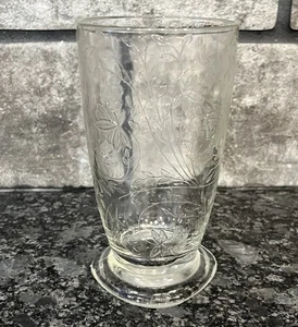 Bicchiere vintage Jeanette Glass Louisa trasparente 14 fl oz con piedi - Foto 1 di 4