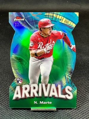 2024 Topps Finest Arrivals  NOELVI MARTE  RC  Green Refractor /75 - Image 1 of 2