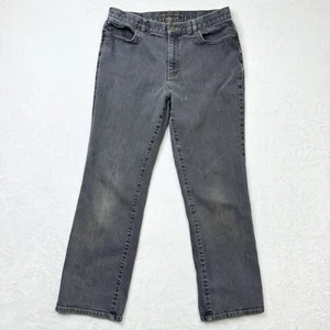LRL Lauren Ralph Lauren Jeans Damen 14 Grau Denim Stretch Straight Leg Midrise - Bild 1 von 10