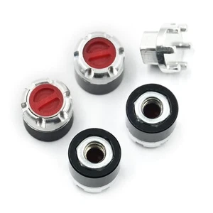 Xtra Speed M4 Locking Hubs 4pcs Red For 1/10 RC Crawler #XS-59919RD - Picture 1 of 3
