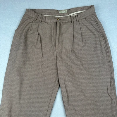 Calça masculina Territory Ahead vintage serve 34x29 bronzeada Herrinbone perna larga - Imagem 1 de 4