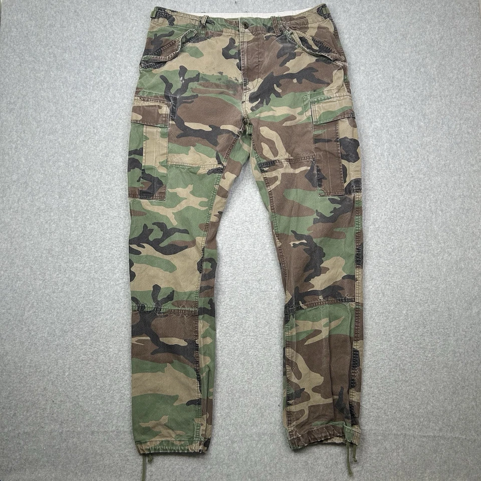 Polo Ralph Lauren Canvas Cargo Pants Classic 34x34 Camo Utility Surplus Chino - Image 1 of 4
