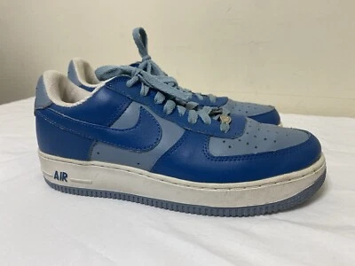 RARE Vintage 2002 Nike Air Force 1 Mid Premium Blue/Gray 312945-073 Men’s Size 7 - Image 1 of 4