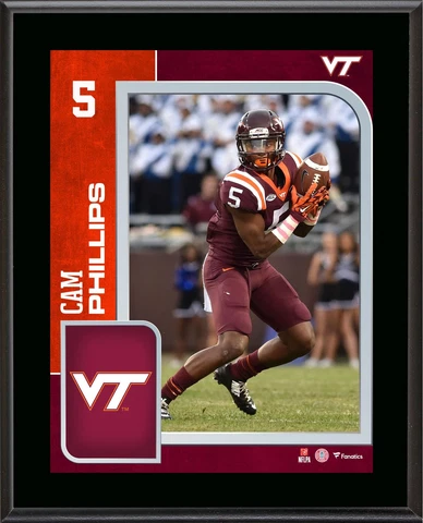 Cam Phillips Virginia Tech Hokies 10.5" x 13" Player Plaque Cover