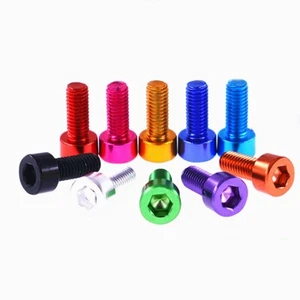 Tapa de enchufe de aleación de aluminio M3 3 mm cabeza tornillo pernos hexagonales aluminio colores anodizantes - Imagen 1 de 7