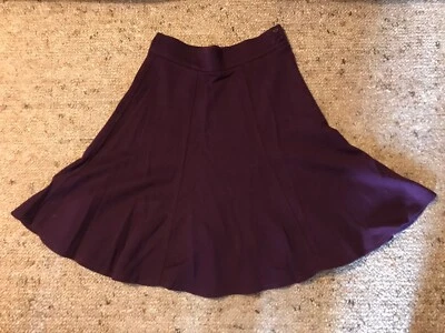 Dorothy Perkins 70s Vintage Purple Skirt Courtelle Size 14 - Image 1 of 4