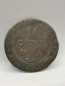 10 CENT BILLON ARGENT 1808 A PARIS NAPOLEON AU N COURONNE FRANCE - Picture 1 of 3