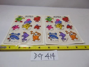 2 Vintage 1980's Hallmark Puffy Sheet Stickers Mr. Men & Little Miss 1984 Vinyl - Picture 1 of 5
