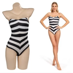 Traje de baño Barbie Core blanco y negro XXL 2XL - Imagen 1 de 5