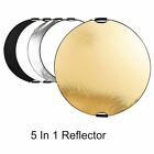 5 In 1 Light Reflector Diffuser 80/110cm Handhold Collapsible Photography Tools