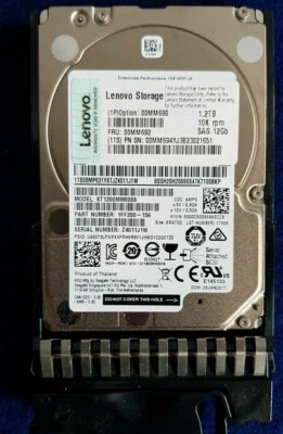 00MM690 Lenovo System X 1.2TB 2.5" 10k SAS 00MM692 HDD 1FF200-156 - Image 1 of 3