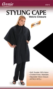 Annie Styling Cape 45In * 55In Black #3915 - Picture 1 of 1