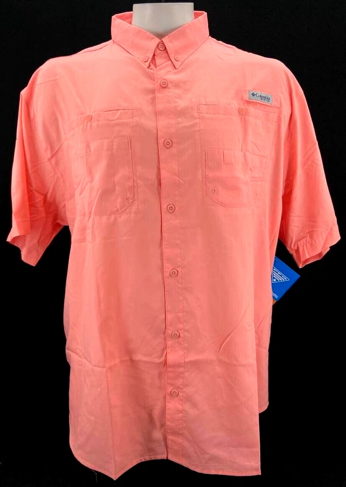 Columbia Tamiami SS Short Sleeve PFG Sorbet SS Button Up Shirt Men's XXL 2XL