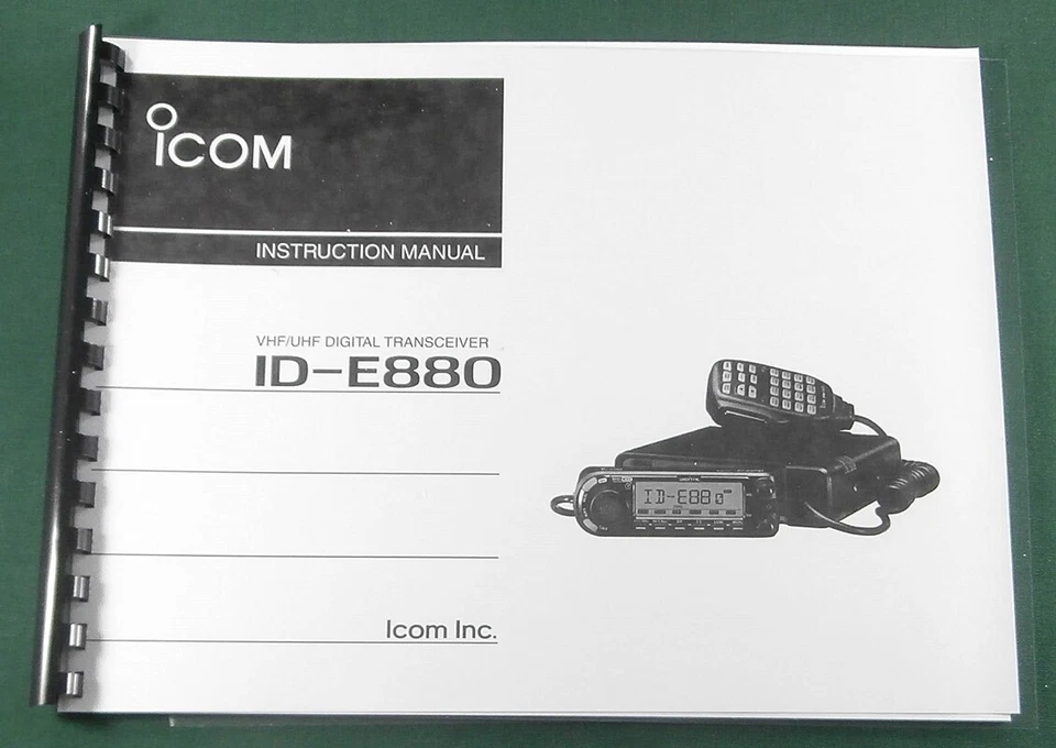 ICOM ID-E880 Instruction Manual - Premium Card Stock Covers & 28 LB Paper! - Image 1 of 1