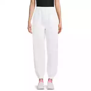 No Boundaries Womens Off White Fleece Pull On High Waist Joggers Sweatpant Sz.XS - Picture 1 of 18