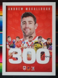 Framed 2022 ST GEORGE DRAGONS NRL Poster ANDREW MCCULLOUGH 300 Games 45 x 32cm - Bild 1 von 3