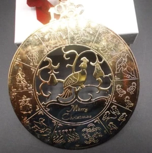 Schöner goldener 12 Days of Christmas, Weihnachtsschmuck. (L14) - Bild 1 von 2