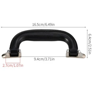 2Pc 6.5*2.5" Plastic Suitcase Luggage Case Handle Black Bag Handbags Parts Grip - Picture 1 of 4